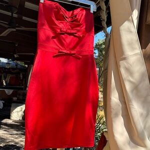 Mary L Couture Strapless Red Dress